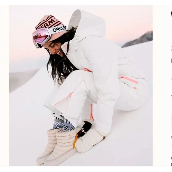 Free People Movement All Prepped Ski Suit White XL MISSING HOOD - Picture 2 of 7